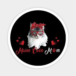 Maine Coon Cat Mom Funny Cat Lover Gift Magnet